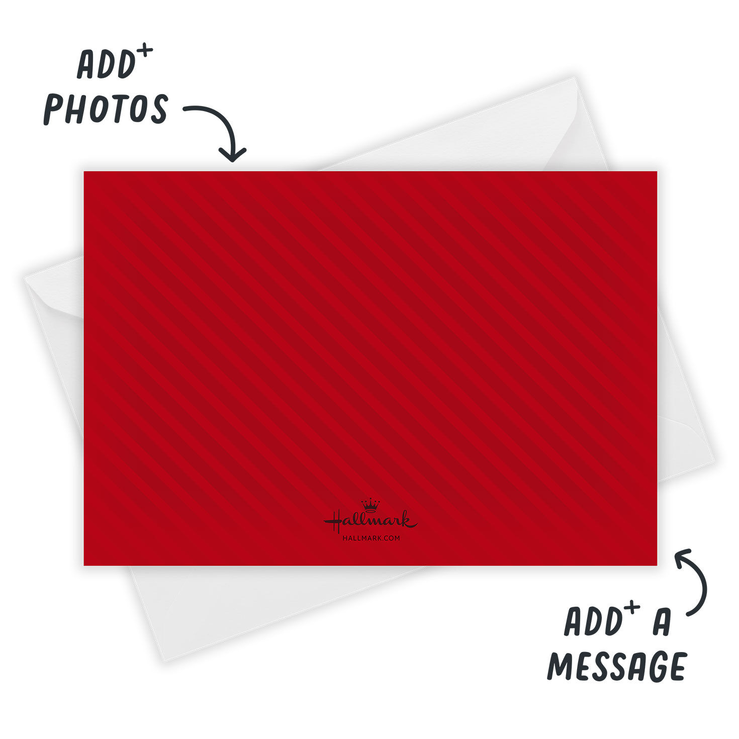 Candy Cane Stripe Flat Christmas Photo Card, , large image number 2