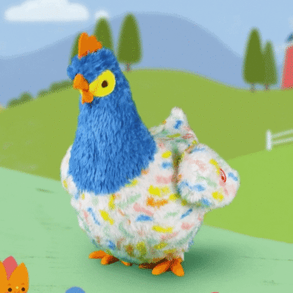 Rockin Springtime Egg Laying Hen Singing Stuffed Animal With