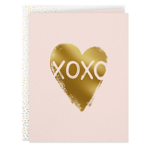 XOXO Heart Blank Love Card, 