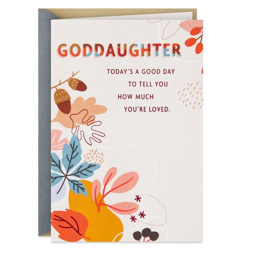 You're Loved Thanksgiving Card for Goddaughter, 