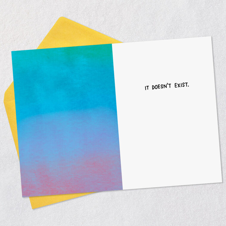 Nonexistent Rainbow Unicorn Funny Birthday Card, , large image number 3