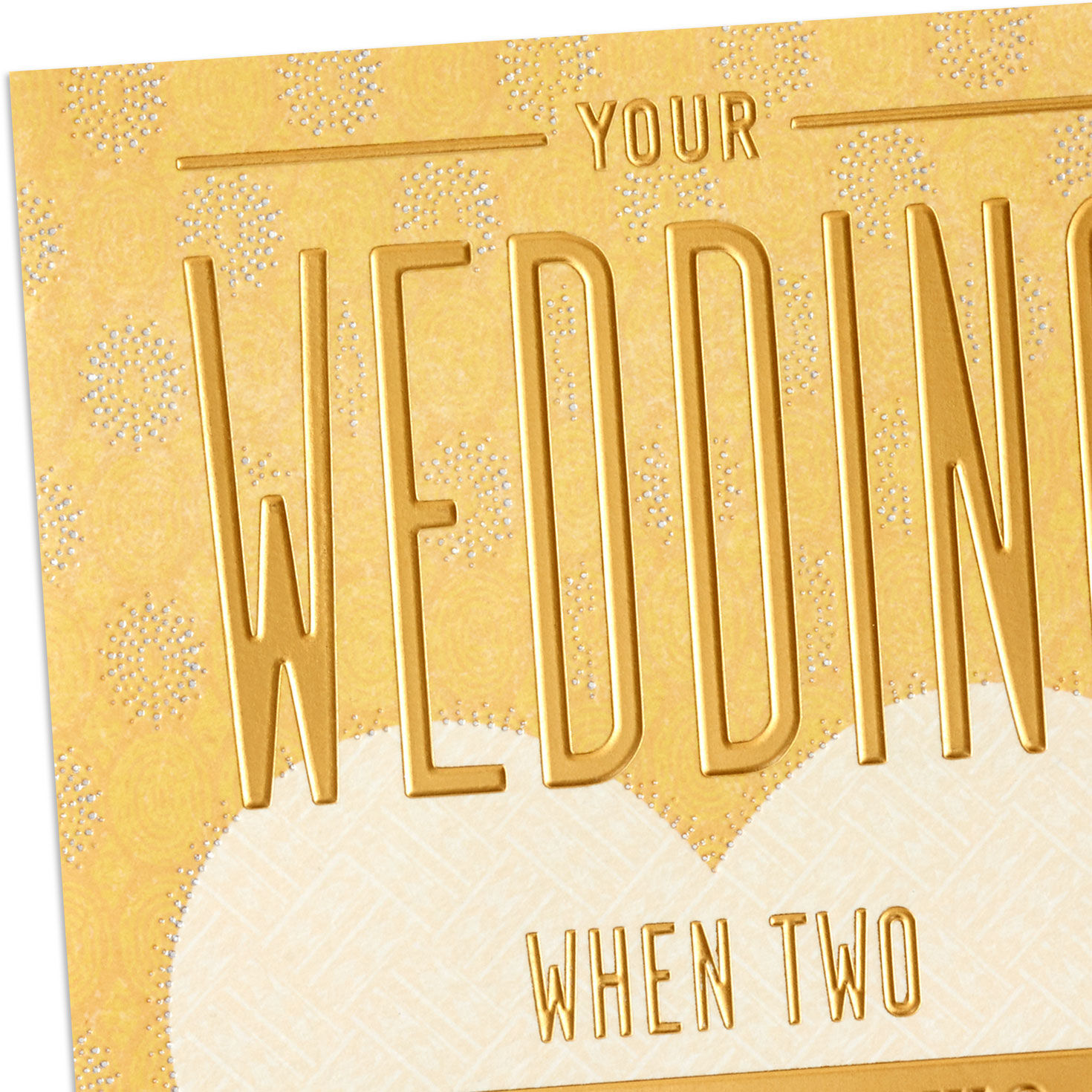 Heart and Gold Rings Wedding Card  image number 5