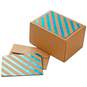 Blue Foil Diagonal Stripes on Kraft Blank Note Cards, Box of 50, , large image number 2