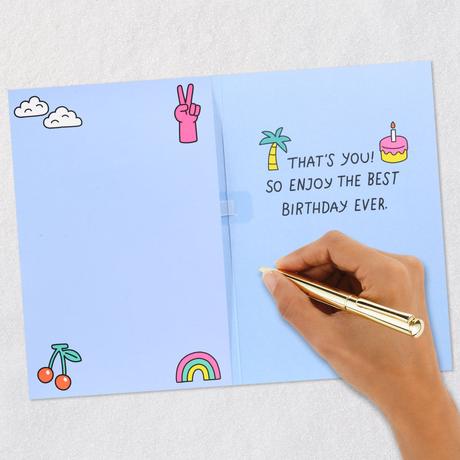Texting Icons Kids Birthday Card With Music signing card image number 6