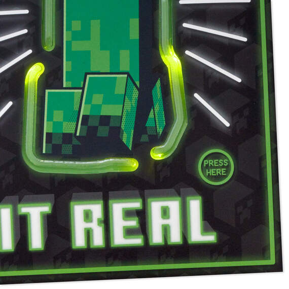 Minecraft Creepin' It Real Musical Birthday Card With Light, , large image number 4