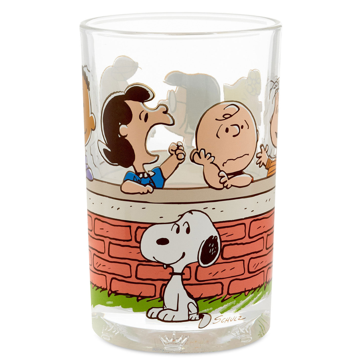 Peanuts® Gang at Brick Wall Collectible Drinking Glass, 13.5 oz.