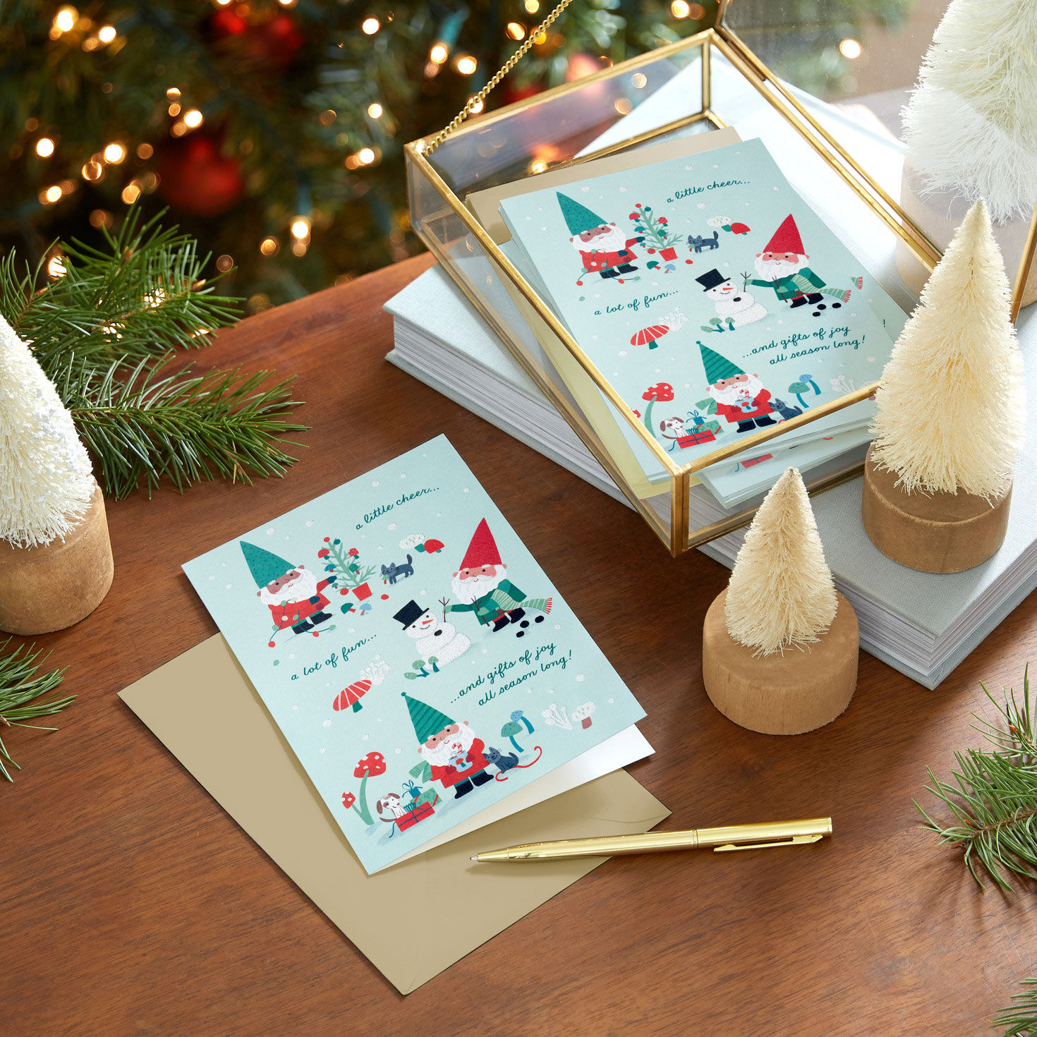 Gnomes at Christmas Boxed Christmas Cards, Pack of 16, , large image number 8