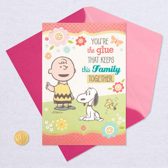 Peanuts® Gang Stuck With Us Funny Mother's Day Card, , large image number 5
