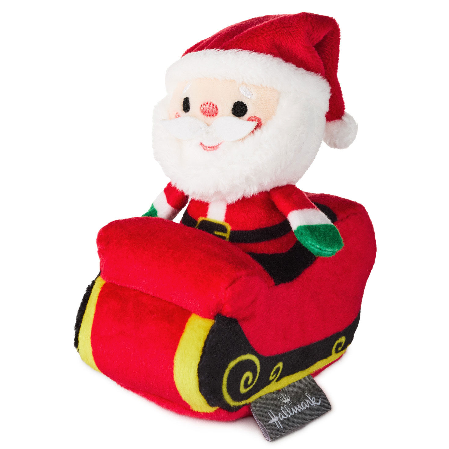 Santa in Sleigh Zip-Along Plush Toy for only USD 10.99 | Hallmark