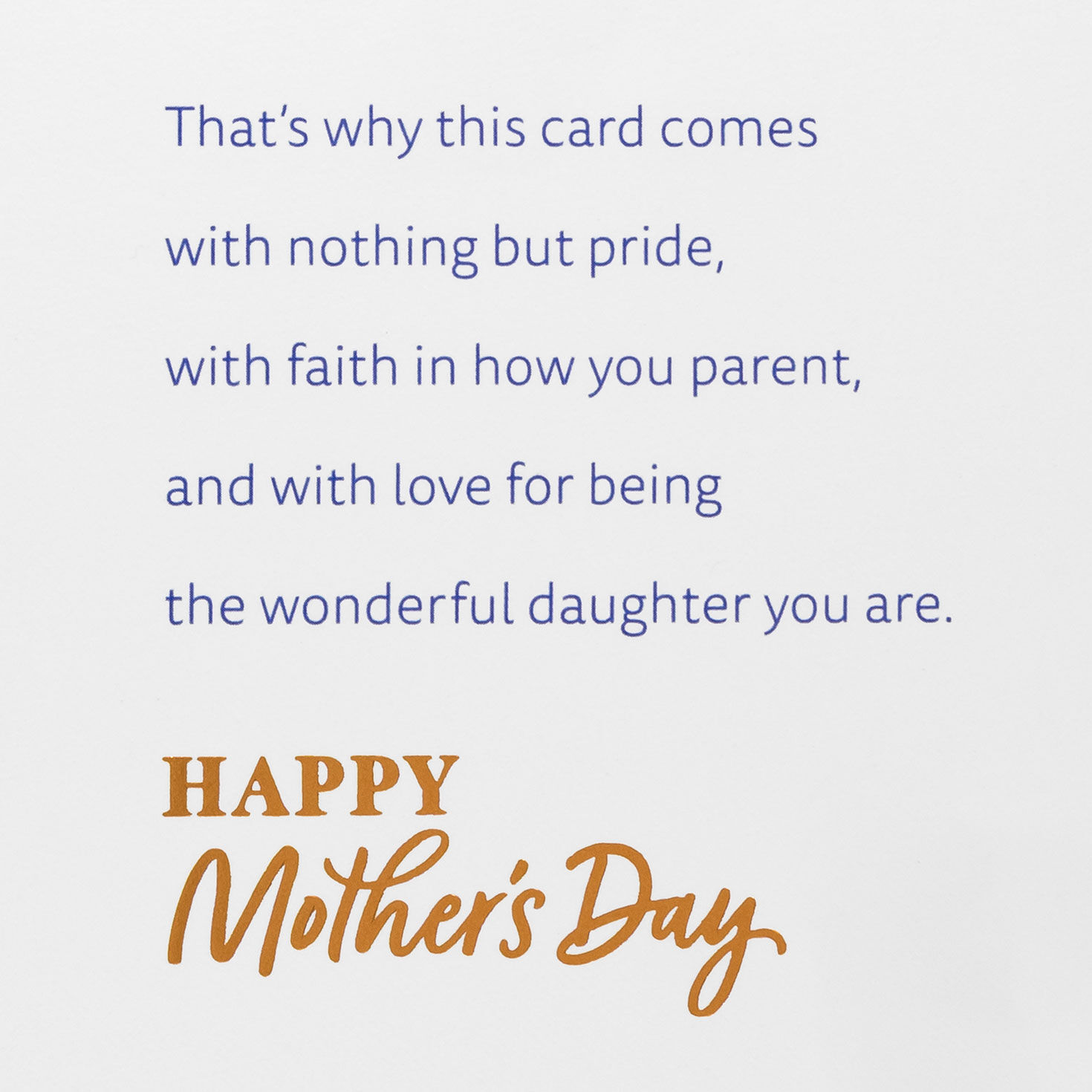 Blue and Orange Modern Mother's Day Card for Daughter Sentiment image number 3