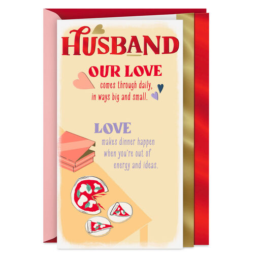 Our Love Comes Through Daily Valentine's Day Card for Husband, 