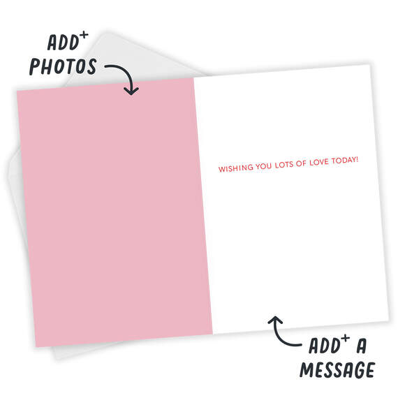 Modern Happy Folded Valentine's Day Photo Card, , large image number 3