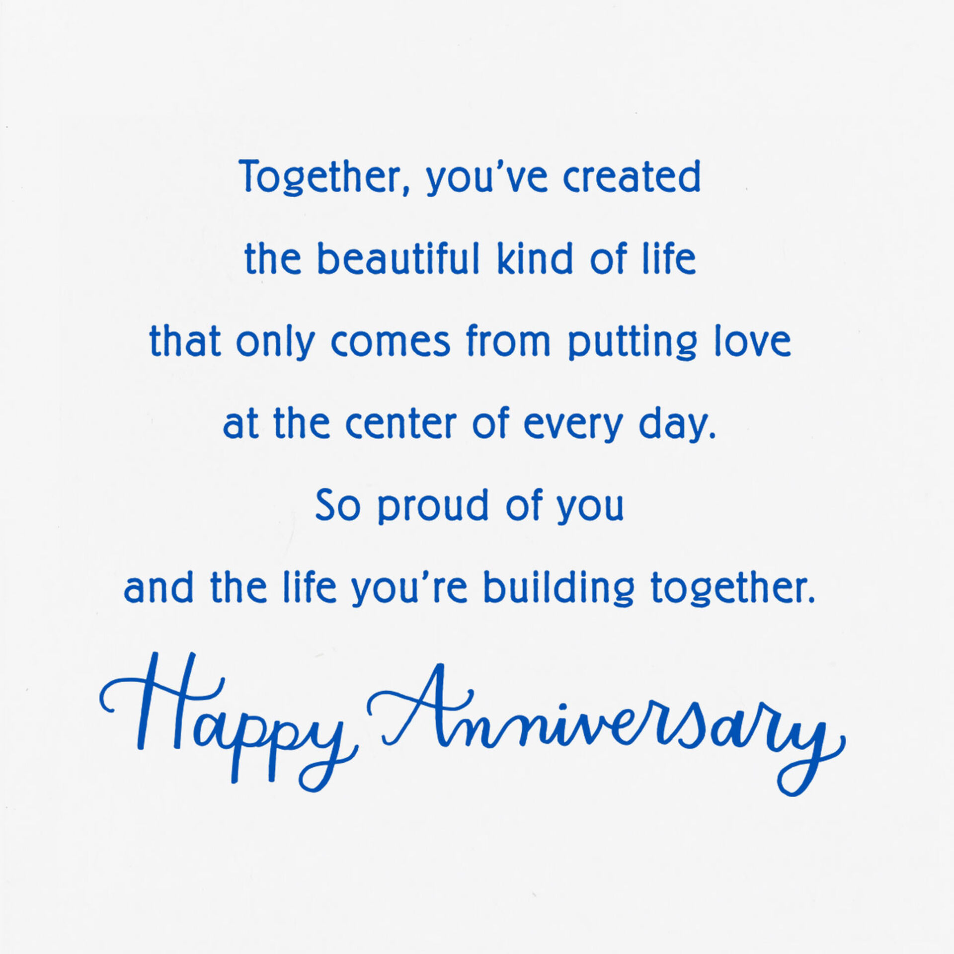 Putting Love at the Center Anniversary Card for Daughter and SoninLaw
