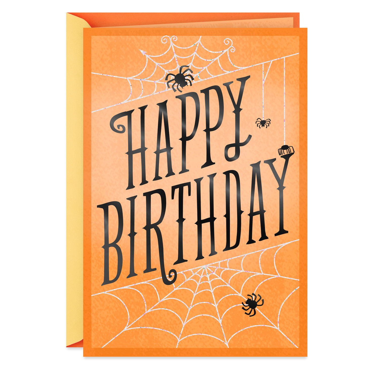 spiderweb halloween birthday card halloween greetings card