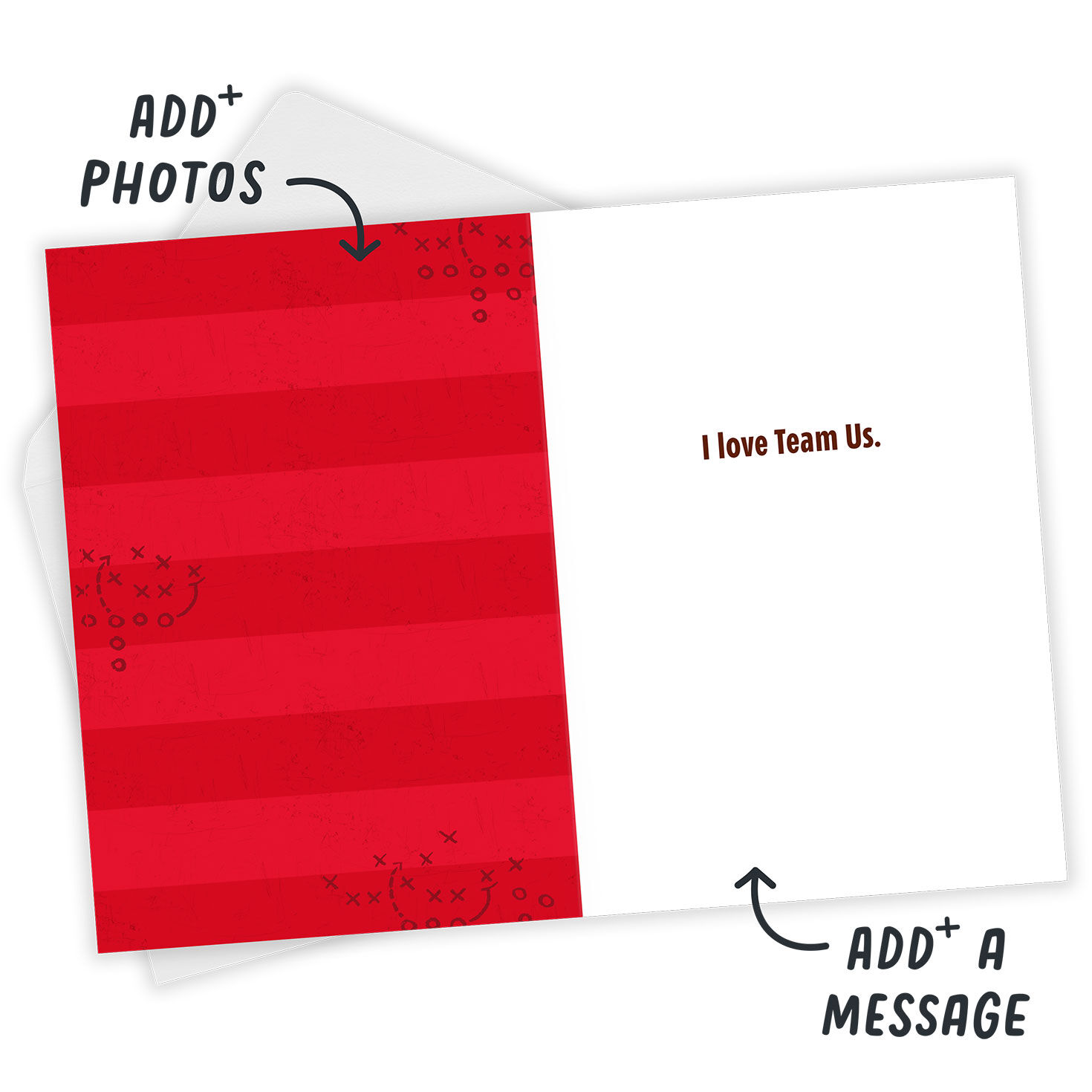 Team Us Football Custom Love Card for Spouse, , large image number 3