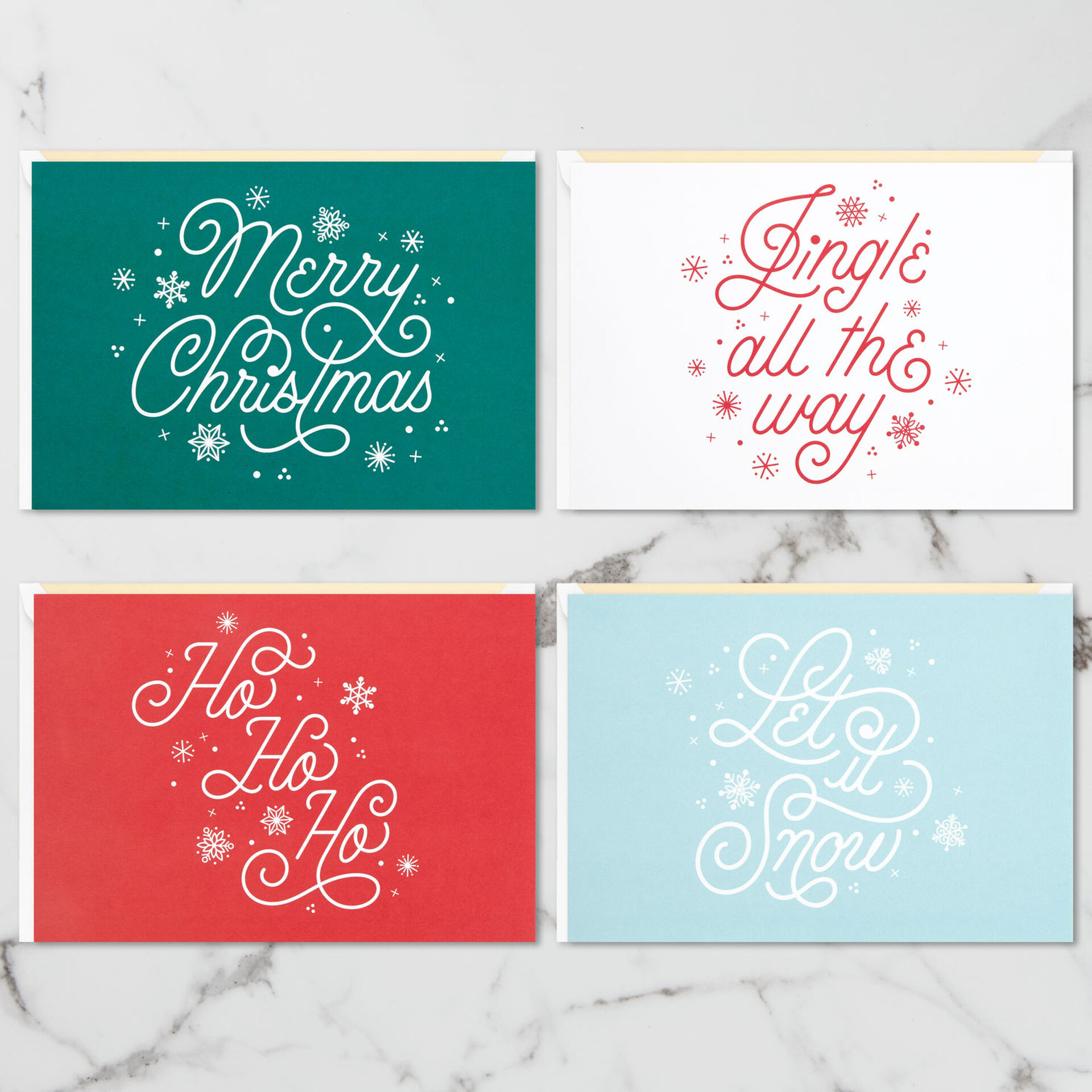 Hallmark Signature Assorted PopUp Christmas Cards, Pack of 4 Boxed