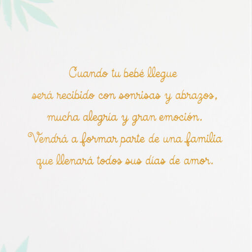 Stork With Bundle Spanish-Language Baby Shower Card, 