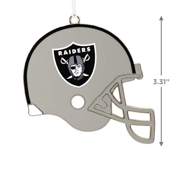 NFL Las Vegas Raiders Football Helmet Metal Hallmark Ornament, , large image number 3