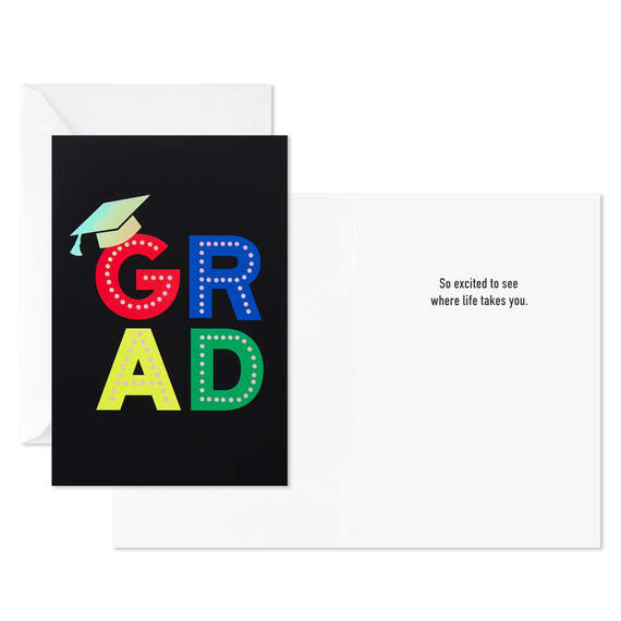 Assorted Bold and Iridescent Graduation Cards, Box of 36, , large image number 5