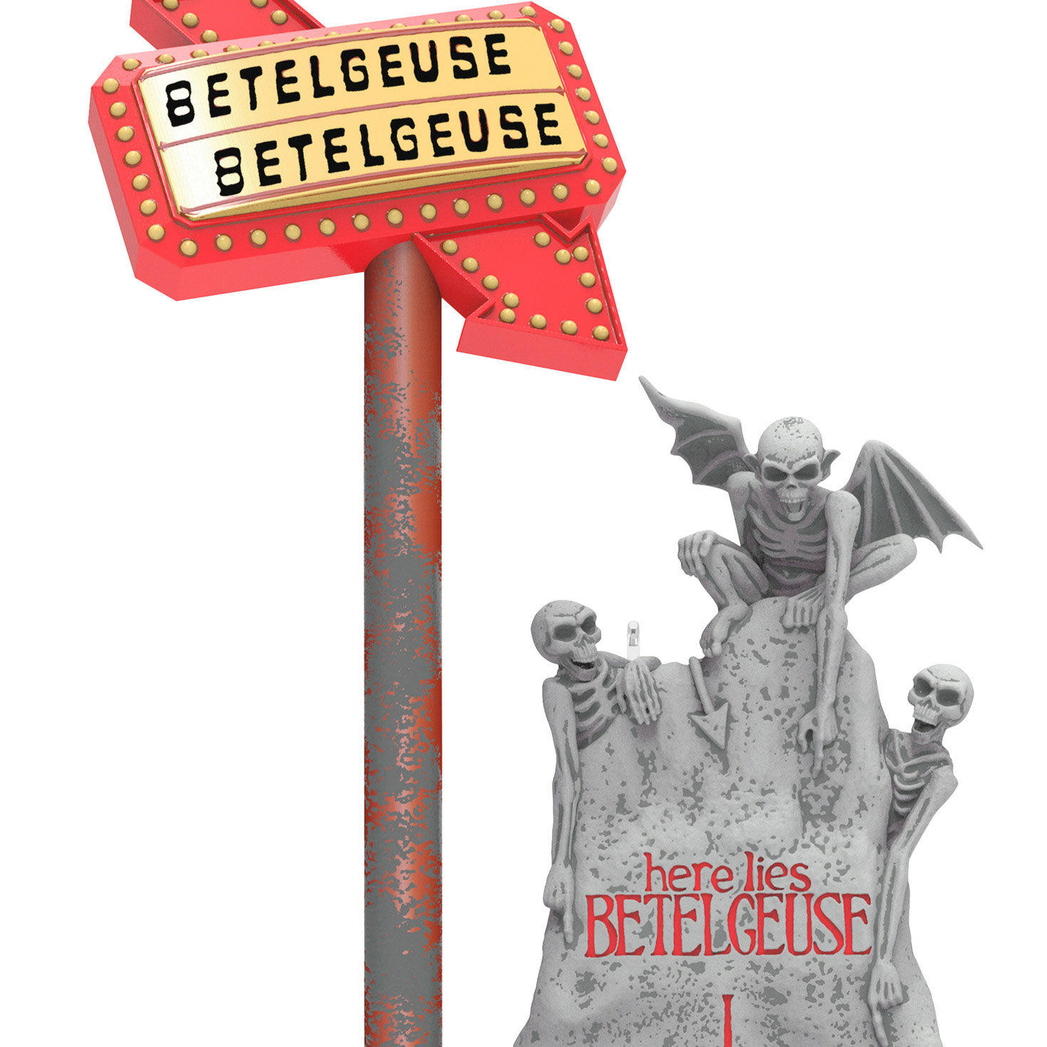 Beetlejuice Cemetery Headstone Keepsake Ornament closeup view image number 5