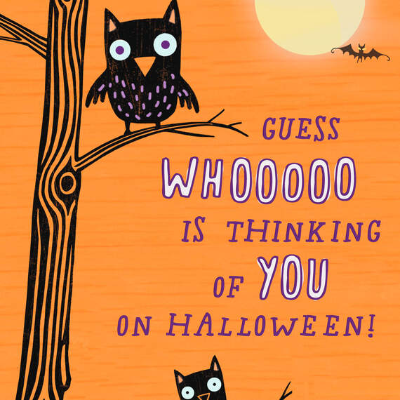 Owls Thinking of You Halloween Card, , large image number 4