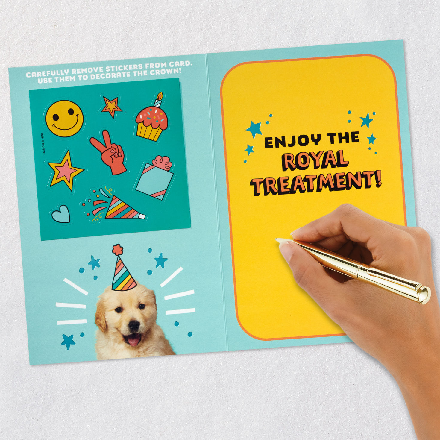 Enjoy the Royal Treatment 5th Birthday Card With Crown and Stickers, , large image number 11