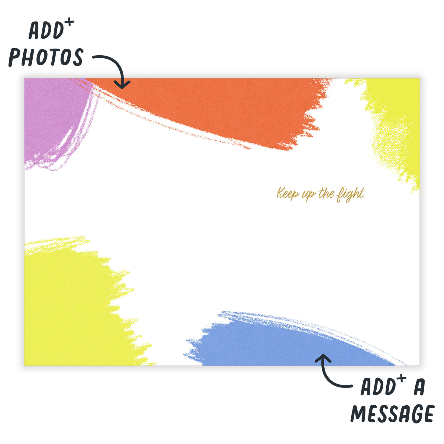 Color Swatches Cancer Personalized Card Open Card indicating personalization image number 3