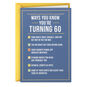Getting Old Checklist Funny 60th Birthday Card Card Front image number 1