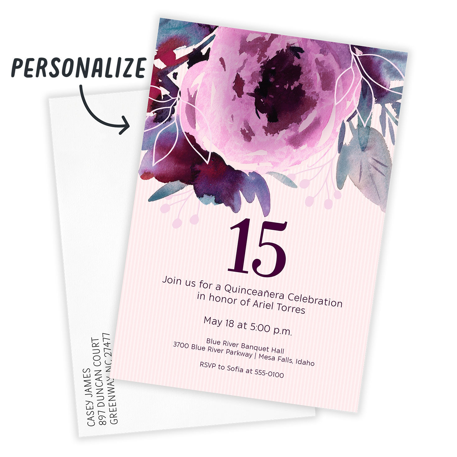 Beautiful Blooms Milestone Party Invitation, , large image number 2