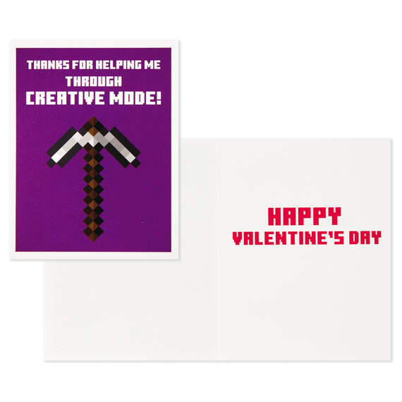 Minecraft Kids Classroom Valentines Set With Cards, Stickers and Mailbox, , large image number 3
