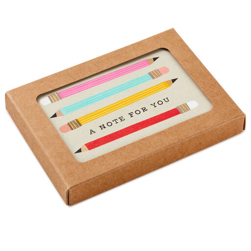 Pencils on Kraft Blank Note Cards, Box of 10, 