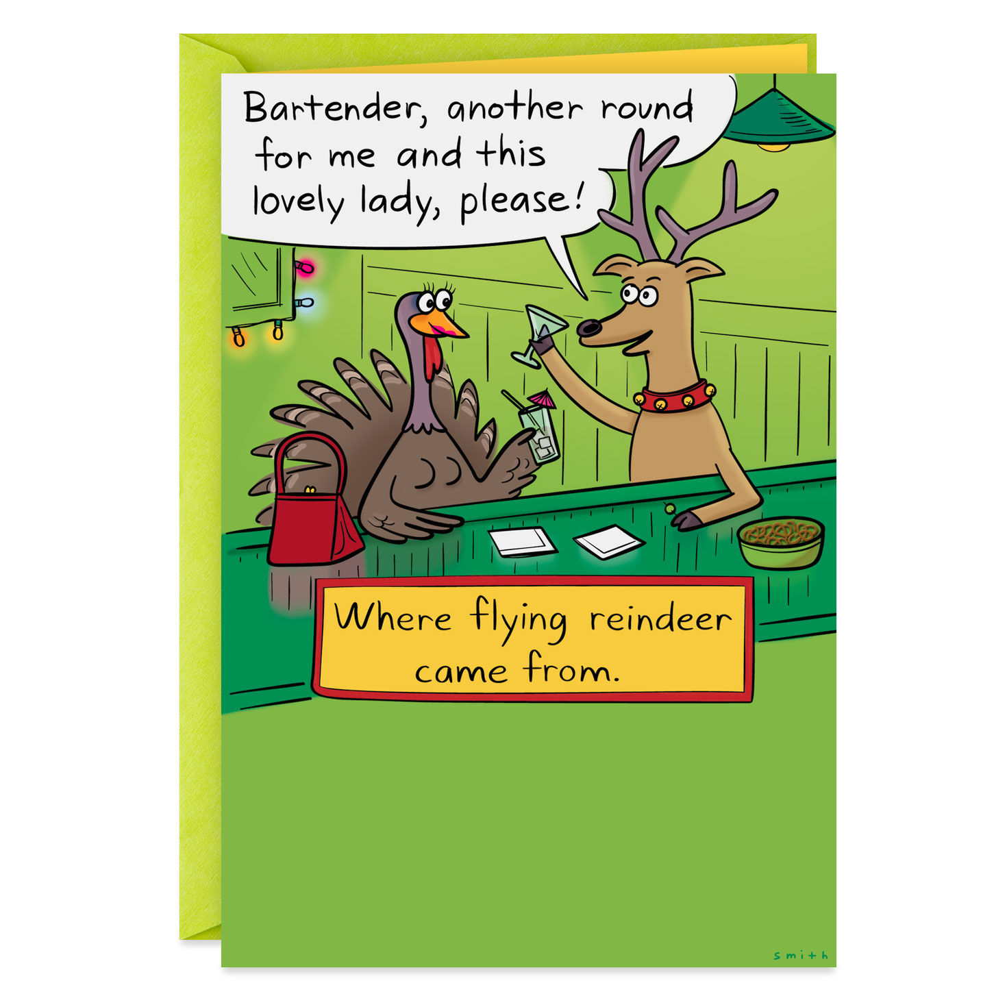Christmas Reindeer Story 2022 Hallmark Flying Reindeer Origin Story Funny Christmas Card - Greeting Cards -  Hallmark