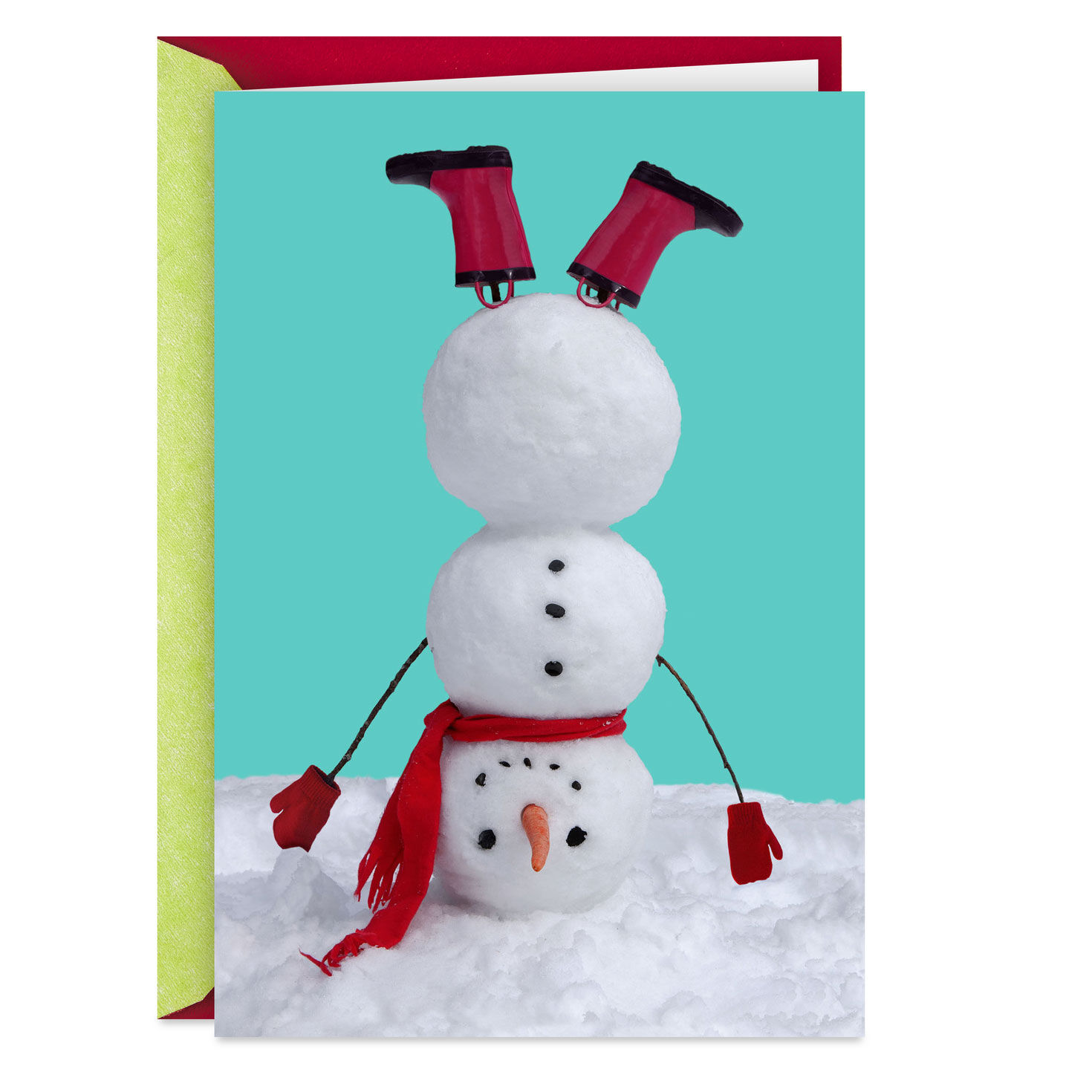 Celebrate 'til Your Carrot Falls Off Snowman Funny Holiday Card