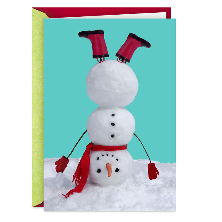 Celebrate 'til Your Carrot Falls Off Snowman Funny Holiday Card