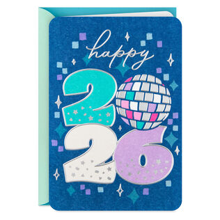 Disco Ball Happy 2026 New Year Card