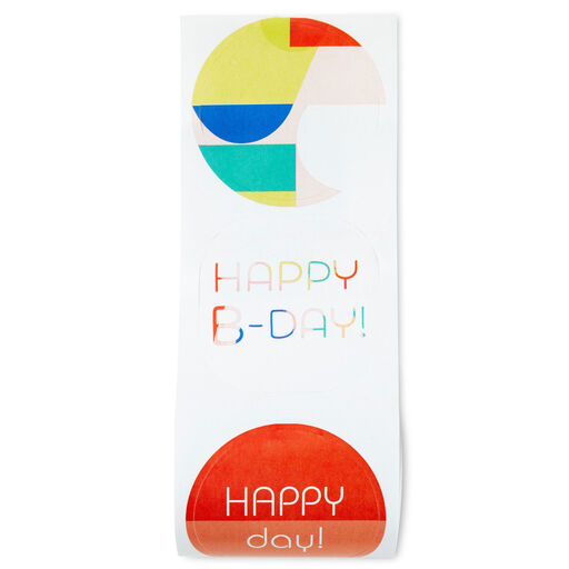 Happy Day Stickers on Roll, Pack of 27, 