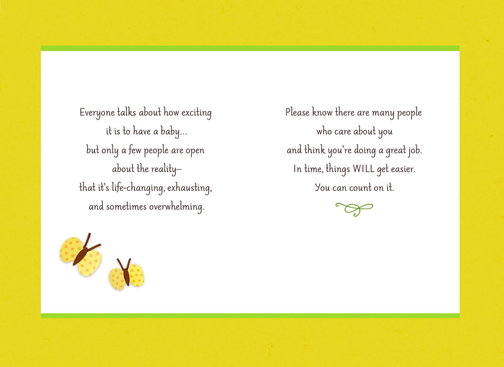 Paper Craft Flowers and Butterfly New Baby Card