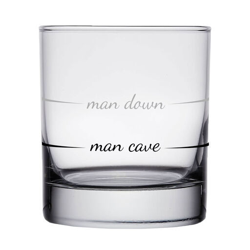 Man Cave Man Down Rocks Glass, 10 oz., 