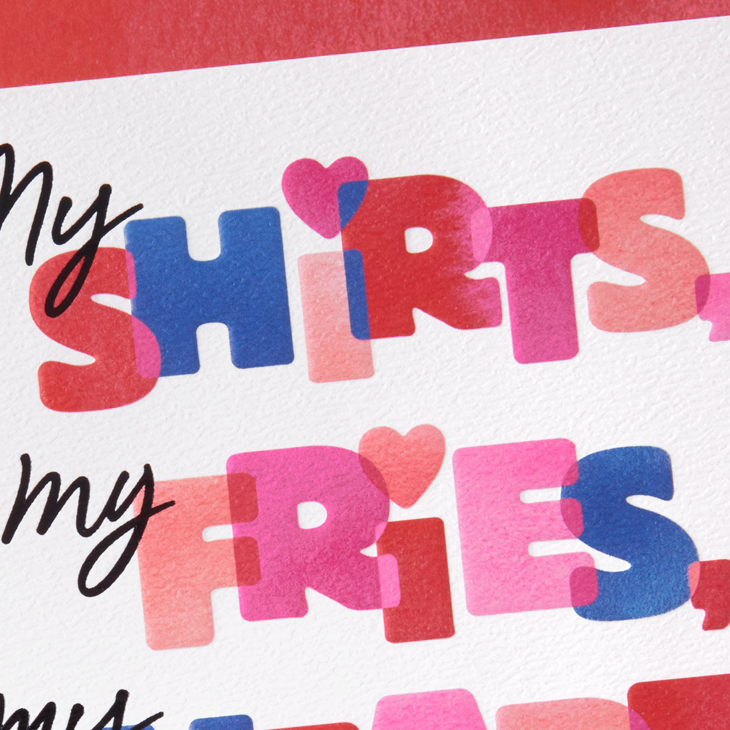 Pink Hearts Valentine's Day Card for Wife Card Front Detail image number 4