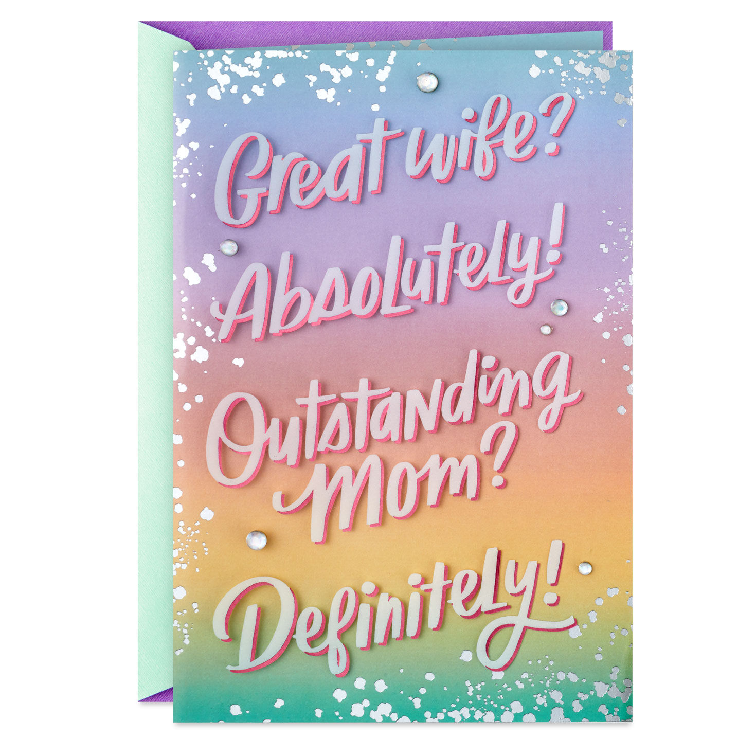 Great Wife, Outstanding Mom Mother's Day Card for Wife