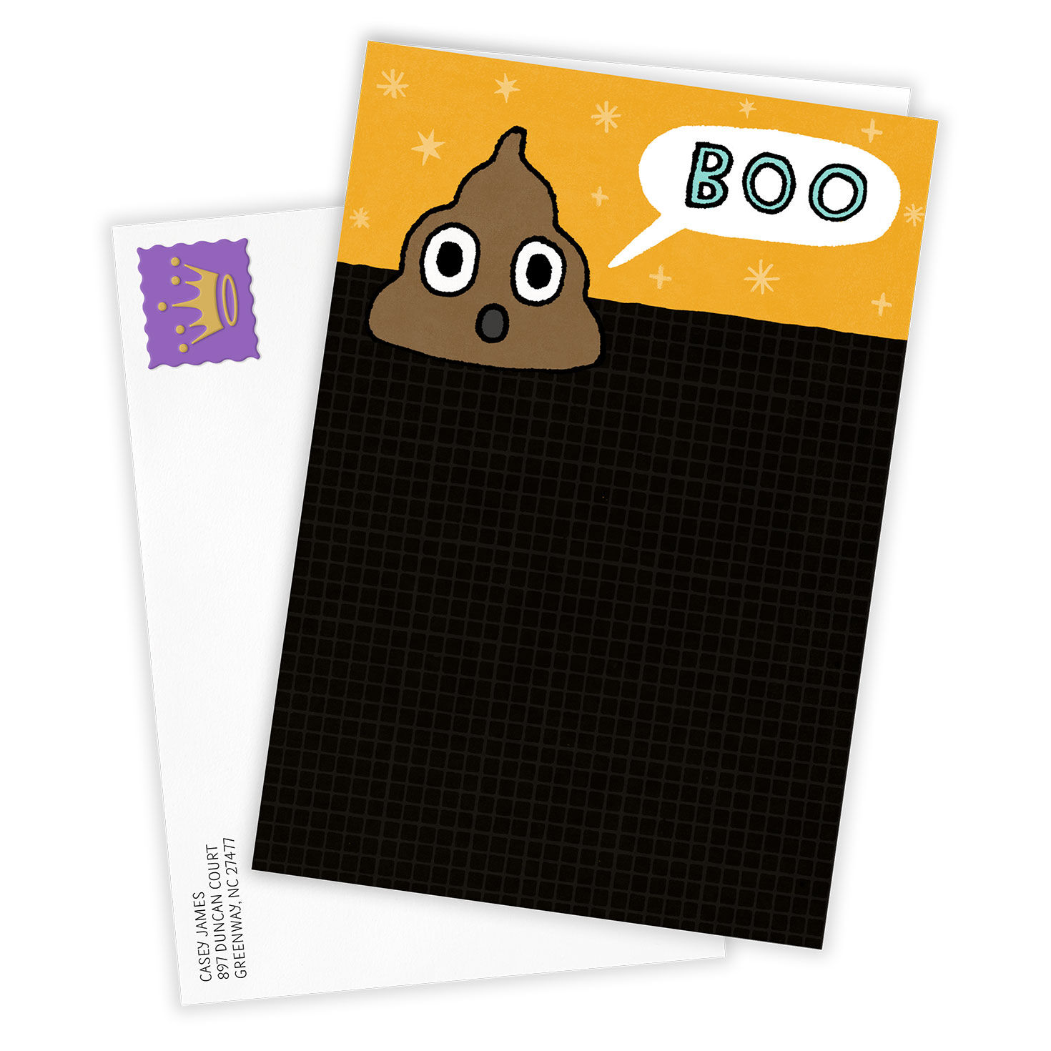 Boo Poo Funny Custom Halloween Card, , large image number 2