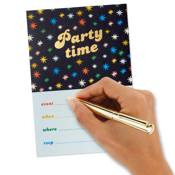 Party Time Stars Fill-in-the-Blank Party Invitations, Pack of 10, , large image number 4