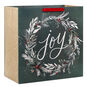Joy Wreath on Green Extra-Deep Christmas Gift Bag Front image number 1