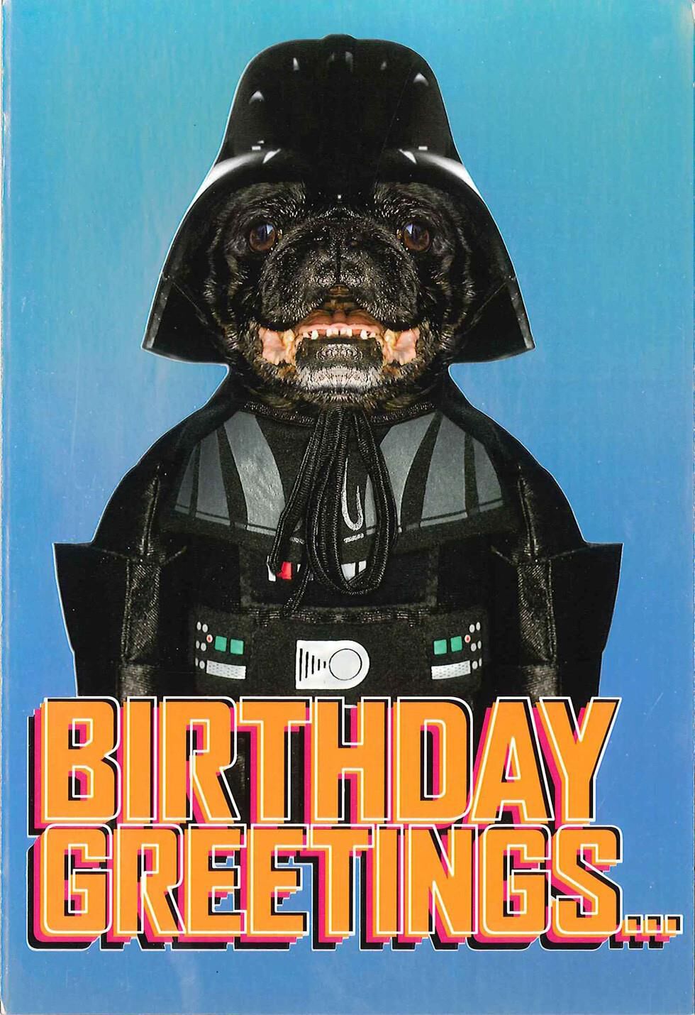 Star Wars™ Darth Vader™ Dog Birthday Card