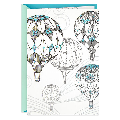 Happy Thoughts to Give You a Lift Get Well Coloring Card, 