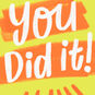 You Did It Orange and Yellow Congratulations Card Card Front Detail image number 4