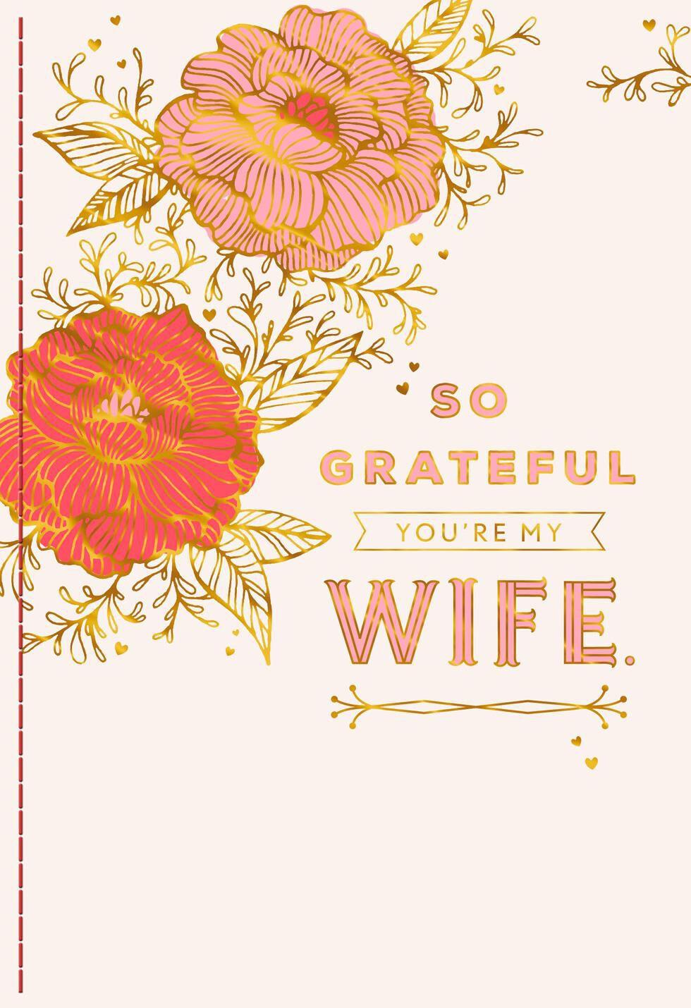 So Grateful Valentine's Day Card for Wife