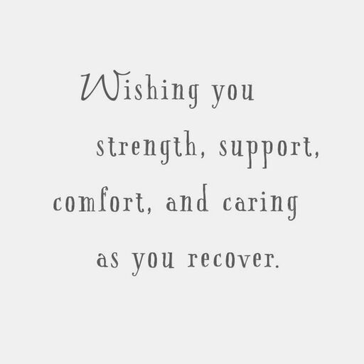 Comfort and Caring as You Recover Get Well Card, 