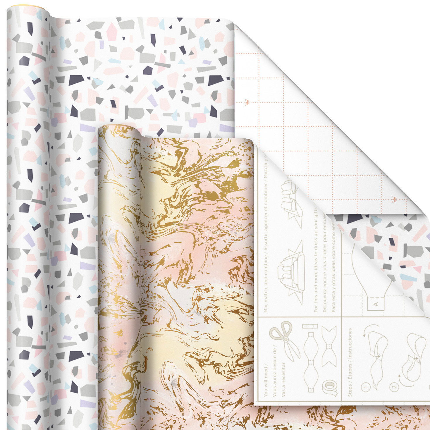 Feminine Pastels Gift Wrap Roll Assortment Wrap Square image number 6