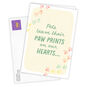 Colorful Pawprints Folded Pet Sympathy Photo Card  image number 2
